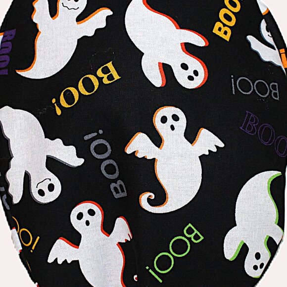 Womens My Halloween Boo, Ghost Bouffant Scrub Cap, Handmade NWOT - Picture 4 of 8